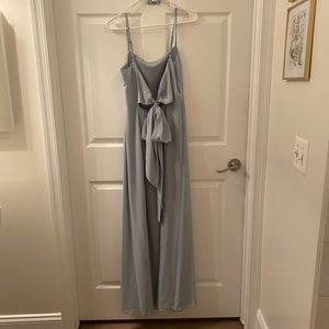 Show Me Your Mumu Lauren Tie Back Size M Steel Blue Chiffon